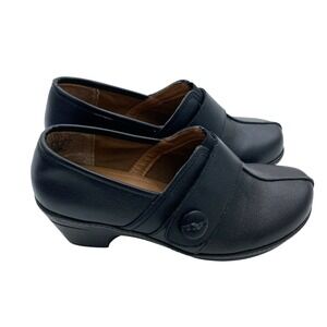 Thom McAn Women's Gennie Clogs‎ Black Leather Bohemian Sz 11